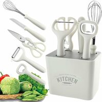 Mirramor stainless steel 6-piece kitchen gadgets set with holder