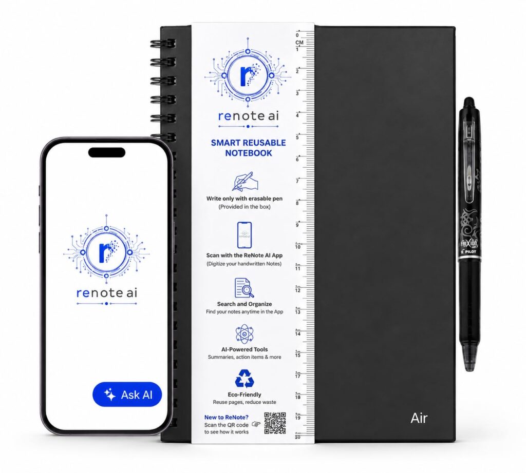 ReNote Air – Smart Reusable Notebook