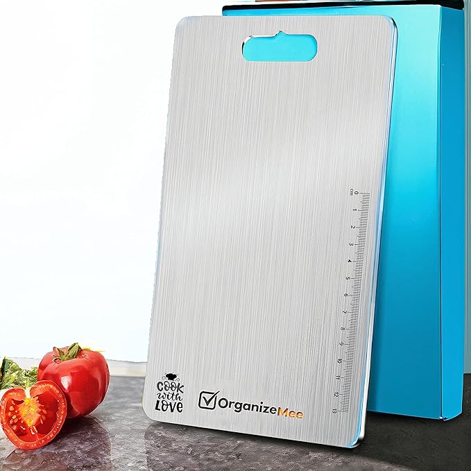 OrganizeMee stainless steel chopping board for vegetables