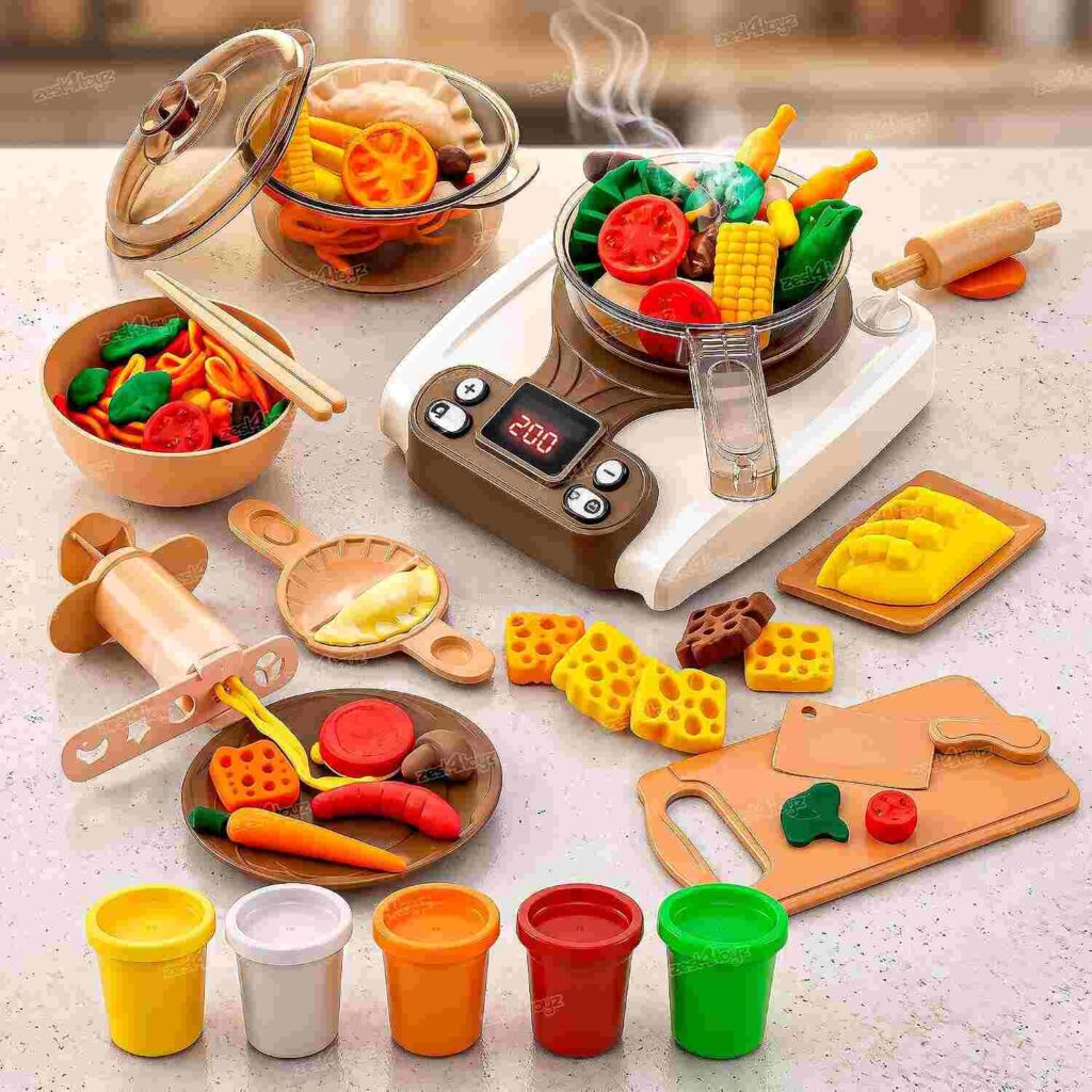 Zest Toyz Clay and Dough Play Set childrens kitchen gadgets